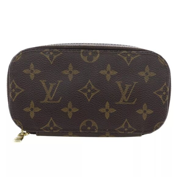 LOUIS VUITTON Truth Brush PM Pouch M47510 Cosmetics Pouch Brown Monogram c... - Picture 1 of 12